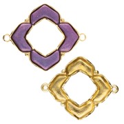 Cymbal - Separador para cuentas Chevron 25x31 mm - Notino - Dorado x1