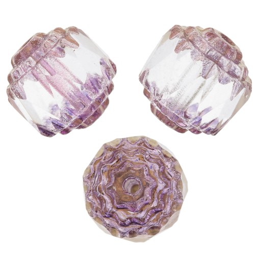 Facetadas Antiguas 8 mm Crystal Dark Bronce x10