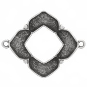 Cymbal - Separador para cuentas Chevron 25x31 mm - Notino - Plata envejecida x1