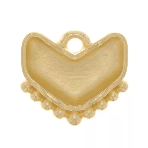 Cymbal - Charm para cuenta Chevron 11x12 mm - Ramos - Dorado con oro fino x1