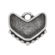 Cymbal - Charm para Chevron Bead 11x12 mm - Ramos - Antique Silver x1