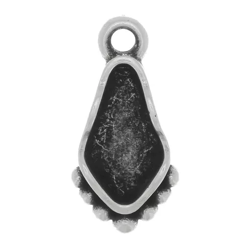 Cymbal - Charm para Cuenta Cometa 15x8 mm - Valsamo - Plata Antigua x1