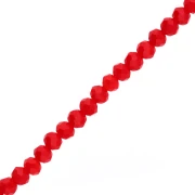Cuentas facetadas redondas - redondas aplanadas 3.5x3 mm - Coral Rojo Oscuro x33cm