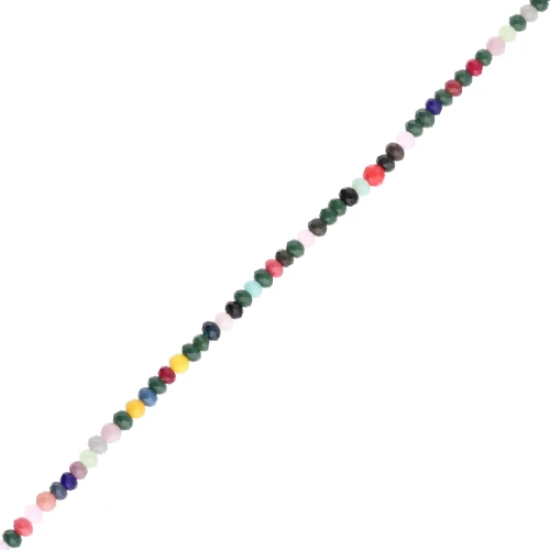 Redondas aplanadas facetadas 3x2.5 mm - Multicolore x40cm