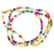 Redondas aplanadas facetadas 3x2.5 mm - Multicolore x40cm