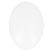 Cabujón de vidrio ovalado 25x18 mm - Blanco x1