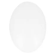 Cabujón de vidrio ovalado 25x18 mm - Blanco x1