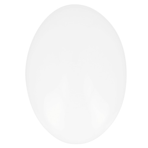 Cabujón de vidrio ovalado 25x18 mm - Blanco x1
