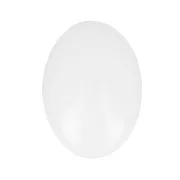 Cabujón de vidrio ovalado 14x10 mm - Blanco x1