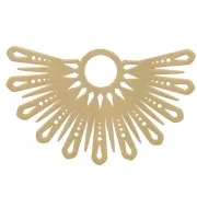 Colgante étnico medio sol 15x25 mm excluido Perles&Co - Dorado con oro fino x1