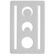 Cuentas Miyuki 11/0 excluidas Perles &Co Luna 16x11mm - Plata