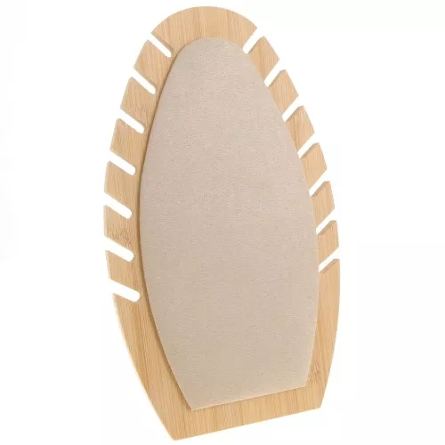 Porta joyas para collar - Présentoir chevalet 27.5x16cm Bambù - Gamuza Beige