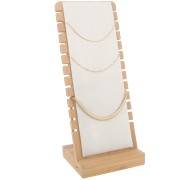 Joyero para collar -Expositor de joyas 27x11cm Bambù - Gamuza Beige