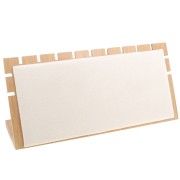 Joyero para collar - expositor de joyas 12x25 cm Bambú - suede Beige