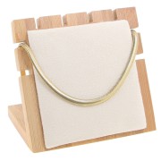 Joyero para collar - Expositor de joyas 10x11 cm Bambu - Gamuza Beige
