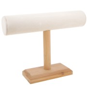 Joyero - Expositor de joyas para pulseras 19x25 cm en madera y tela - Beige