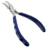 Alicates con punta de resorte doblada 14 cm con mango ergonómico de Perles&Co - Azul x1