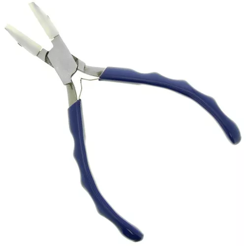 Alicates plano con punta de nylon 14 cm - mango ergonómico de PerlesCo - Azul x1