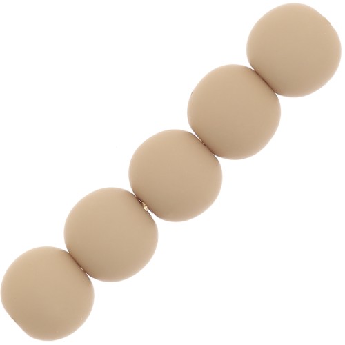 Perlas de resina efecto mate 6 mm - Arena x10