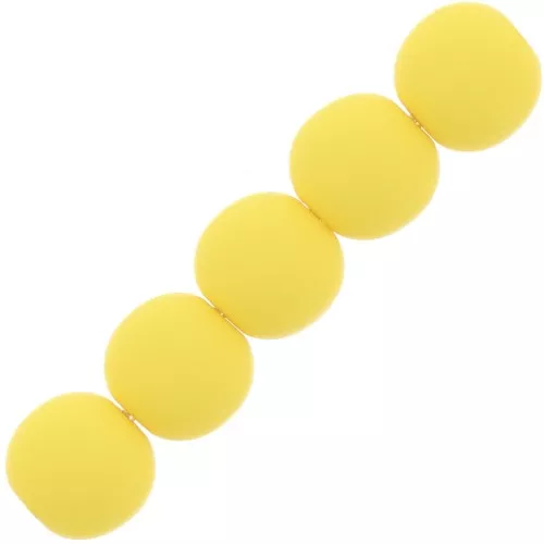 Cuentas de resina efecto mate 6 mm - Sunshine Yellow x10