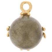 Colgante de filigrana para semiperforado y rivoli 10 mm - Dorado con oro fino 3 micras x1