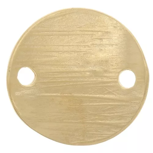 Entrepieza redondo irregular de 15 mm - 3 micras chapado en oro x1