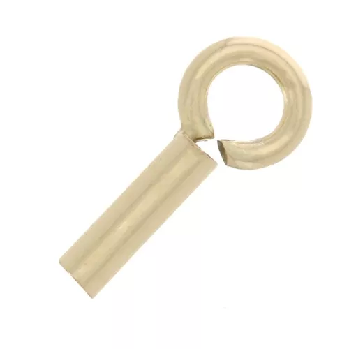 Extremos de cordón 0,6 mm - Gold Filled (oro laminado) x4