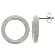 Tachuelas - Círculo hueco 19 mm - Plateado antiguo x2