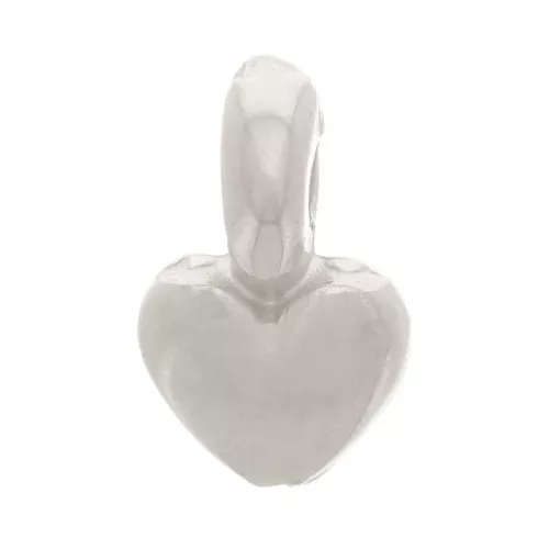 Mini Corazón 6.5x4 mm - Plateado x5