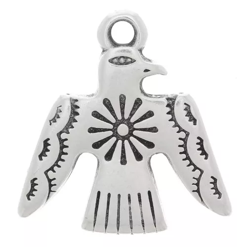 Charm Águila Étnica 16x15 mm - Plateado Antiguo x1