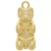 Colgante Oso de Peluche 21x9 mm - Dorado con oro fino x1