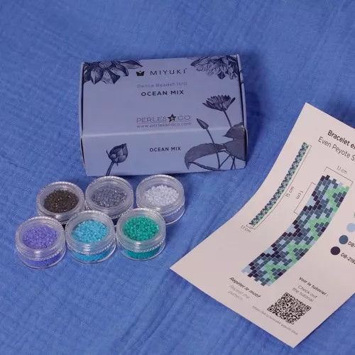 Kit de cuentas Miyuki By Perles&Co - Miyuki Delica 11/0 Ocean Mix