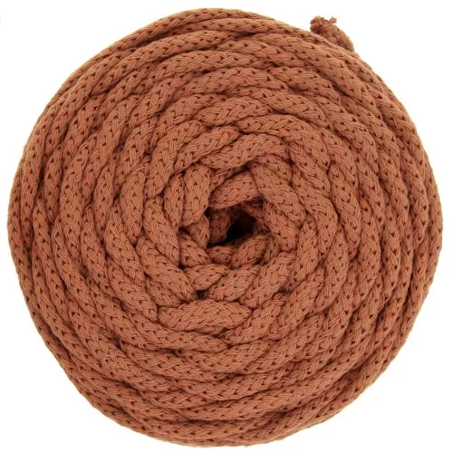 Bobina de cordón de algodón para macramé Cotton Air 5 mm - Canela x50m