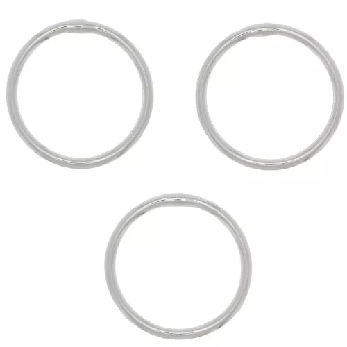 Anillos cerrados 12x1 mm - Plata 925 x5