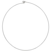 Collar de 1,6 mm con cierre de bola desenroscable - Chapado en rodio x12cm