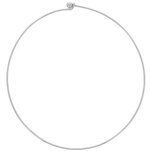Collar de 1,6 mm con cierre de bola desenroscable - Chapado en rodio x12cm
