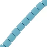 Cuentas de tubo de arcilla polimérica estilo Heishi 6x6,2 mm - Azul claro x39cm
