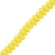 Cuentas de arcilla polimérica Heishi 7x3 mm - Amarillo x39cm