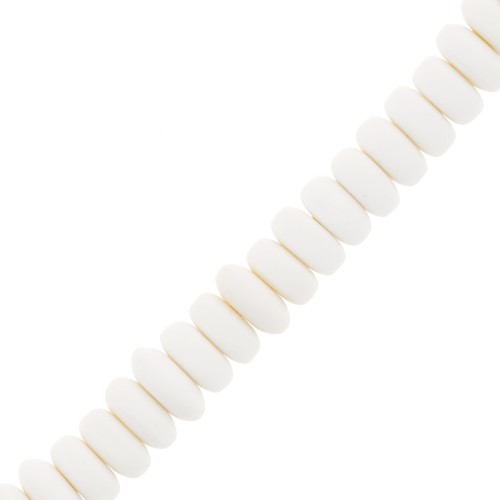 Cuentas arandalas Heishi 7x3 mm - Crudo x39cm