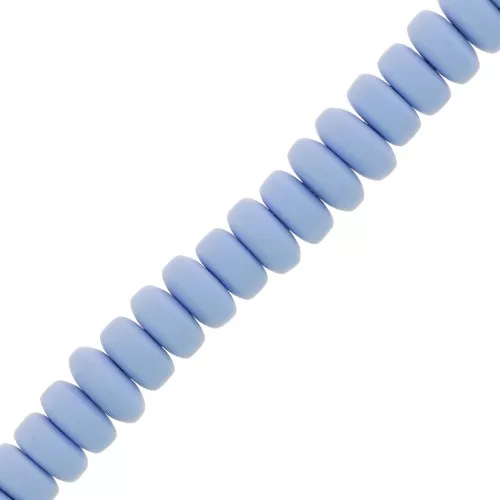 Cuentas arandalas Heishi 7x3 mm - Azul claro x39cm