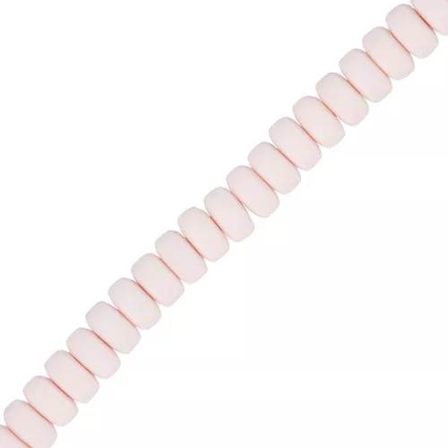 Cuentas arandalas Heishi de arcilla polimérica 7x3 mm - Nude x39cm