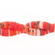 Cuentas arandalas Heishi 6x1mm - Multicolor x39cm