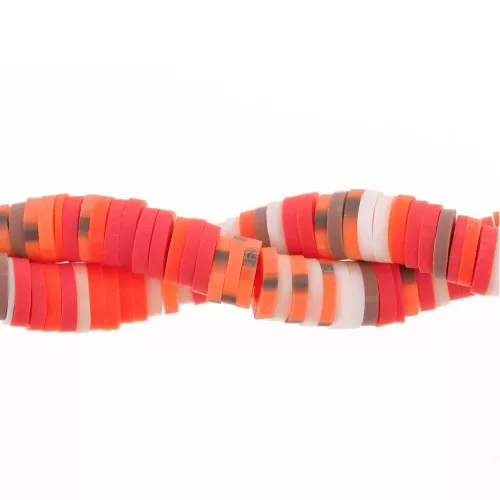 Cuentas arandalas Heishi 6x1mm - Multicolor x39cm