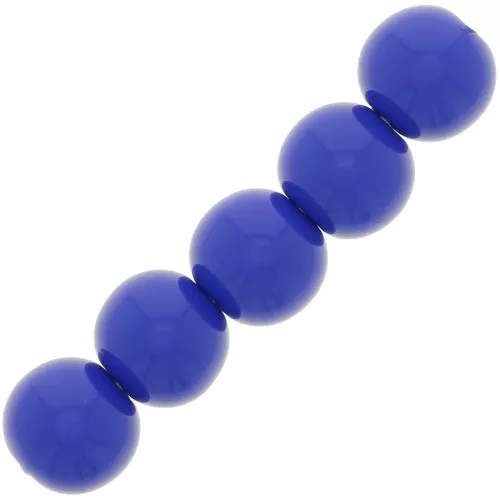Cuentas de resina opaca 4 mm - Azul Real x15