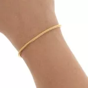 Cadena Serpentina 2,6 mm - Dorado con oro fino x1m