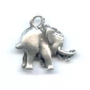 Dije Elefante 15 mm plateado antiguo x1