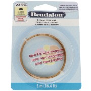 Hilo de latón semirredondo de 0,64 mm - German Style Wire - Antioxido x5 m