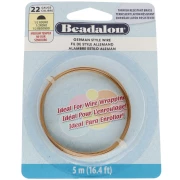 Hilo de latón semirredondo de 0,64 mm - German Style Wire - Antioxido x5 m