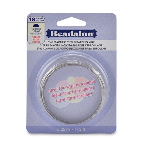 Alambre semicircular 1 mm - Acero inoxidable 316L x5m