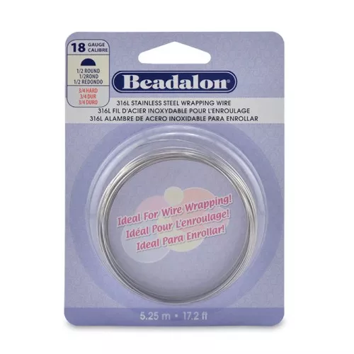 Alambre semicircular 1 mm - Acero inoxidable 316L x5m